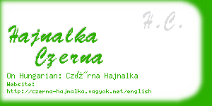 hajnalka czerna business card